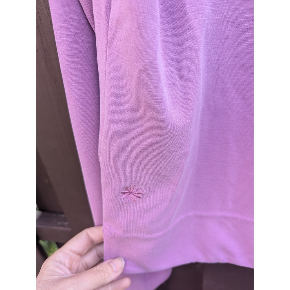 Athleta Sweatshirt Womens Size XS Purple Pink Crew‎ Neck Athleisure Flaw - Picture 7 of 12